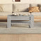 vidaXL - Salontafel - 102x55x45 - cm - bewerkt - hout - grijs - sonoma - eikenkleurig