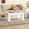 vidaXL - Salontafel - 102x55x45 - cm - bewerkt - hout - hoogglans - wit