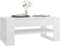 vidaXL - Salontafel - 102x55x45 - cm - bewerkt - hout - hoogglans - wit