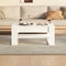 vidaXL - Salontafel - 102x55x45 - cm - bewerkt - hout - hoogglans - wit