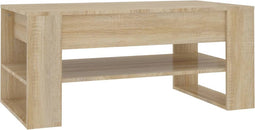 vidaXL - Salontafel - 102x55x45 - cm - bewerkt - hout - sonoma - eikenkleurig