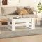 vidaXL - Salontafel - 102x55x45 - cm - bewerkt - hout - wit