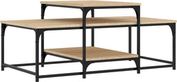 vidaXL - Salontafel - 102x60x45 - cm - bewerkt - hout - sonoma - eikenkleurig