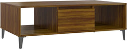 vidaXL - Salontafel - 103,5x60x35 - cm - bewerkt - hout - bruin - eikenkleur