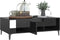 vidaXL - Salontafel - 103,5x60x35 - cm - bewerkt - hout - hoogglans - zwart