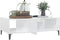 vidaXL - Salontafel - 103,5x60x35 - cm - bewerkt - hout - hoogglans - wit