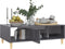 vidaXL - Salontafel - 103,5x60x35 - cm - bewerkt - hout - hoogglans - grijs