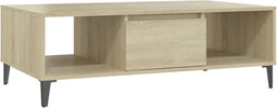vidaXL - Salontafel - 103,5x60x35 - cm - bewerkt - hout - sonoma - eikenkleurig