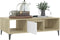 vidaXL - Salontafel - 103,5x60x35 - cm - bewerkt - hout - wit - en - sonoma - eikenkleur