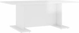 vidaXL - Salontafel - 103,5x60x40 - cm - bewerkt - hout - hoogglans - wit