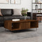 vidaXL - Salontafel - 104x60x35 - cm - bewerkt - hout - bruineiken