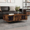vidaXL - Salontafel - 104x60x35 - cm - bewerkt - hout - gerookt - eikenkleurig