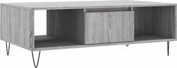 vidaXL - Salontafel - 104x60x35 - cm - bewerkt - hout - grijs - sonoma