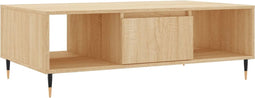 vidaXL - Salontafel - 104x60x35 - cm - bewerkt - hout - sonoma - eikenkleurig