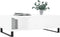vidaXL - Salontafel - 104x60x35 - cm - bewerkt - hout - wit