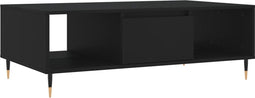 vidaXL - Salontafel - 104x60x35 - cm - bewerkt - hout - zwart
