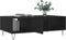 vidaXL - Salontafel - 104x60x35 - cm - bewerkt - hout - zwart