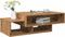 vidaXL - Salontafel - 105x55x32 - cm - bewerkt - hout - artisanaal - eikenkleurig