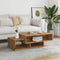 vidaXL - Salontafel - 105x55x32 - cm - bewerkt - hout - artisanaal - eikenkleurig