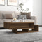 vidaXL - Salontafel - 105x55x32 - cm - bewerkt - hout - bruin - eikenkleur