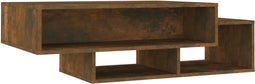 vidaXL - Salontafel - 105x55x32 - cm - bewerkt - hout - gerookt - eikenkleurig