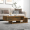 vidaXL - Salontafel - 105x55x32 - cm - bewerkt - hout - gerookt - eikenkleurig