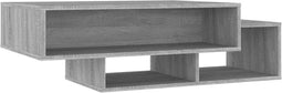 vidaXL - Salontafel - 105x55x32 - cm - bewerkt - hout - grijs - sonoma - eikenkleurig