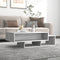 vidaXL - Salontafel - 105x55x32 - cm - bewerkt - hout - grijs - sonoma - eikenkleurig