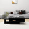 vidaXL - Salontafel - 105x55x32 - cm - bewerkt - hout - hoogglans - wit