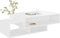 vidaXL - Salontafel - 105x55x32 - cm - bewerkt - hout - hoogglans - wit