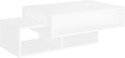 vidaXL - Salontafel - 105x55x32 - cm - bewerkt - hout - wit