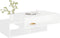 vidaXL - Salontafel - 105x55x32 - cm - bewerkt - hout - wit