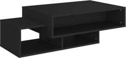vidaXL - Salontafel - 105x55x32 - cm - bewerkt - hout - zwart