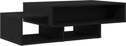 vidaXL - Salontafel - 105x55x32 - cm - bewerkt - hout - zwart - eikenkleur