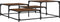 vidaXL - Salontafel - 107x107x40 - cm - bewerkt - hout - bruin - eikenkleur