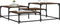 vidaXL - Salontafel - 107x107x40 - cm - bewerkt - hout - bruin - eikenkleur