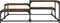 vidaXL - Salontafel - 107x107x40 - cm - bewerkt - hout - bruin - eikenkleur