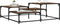 vidaXL - Salontafel - 107x107x40 - cm - bewerkt - hout - gerookt - eikenkleurig
