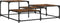 vidaXL - Salontafel - 107x107x40 - cm - bewerkt - hout - gerookt - eikenkleurig