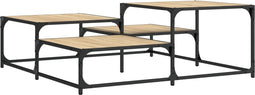 vidaXL - Salontafel - 107x107x40 - cm - bewerkt - hout - sonoma - eikenkleurig