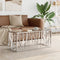 vidaXL - Salontafel - 110x45x45 - cm - roestvrij - staal - en - glas