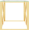 vidaXL - Salontafel - 110x45x45 - cm - roestvrij - staal - en - glas