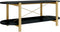 vidaXL - Salontafel - 110x48x40 - cm - bewerkt - hout - zwart
