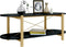 vidaXL - Salontafel - 110x48x40 - cm - bewerkt - hout - zwart