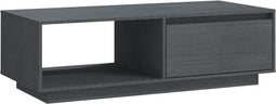 vidaXL - Salontafel - 110x50x33,5 - cm - massief - grenenhout - grijs