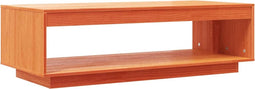 vidaXL - Salontafel - 110x50x33,5 - cm - massief - grenenhout - wasbruin