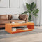 vidaXL - Salontafel - 110x50x33,5 - cm - massief - grenenhout - wasbruin