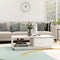 vidaXL - Salontafel - 110x50x33,5 - cm - massief - grenenhout - wit