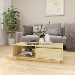 vidaXL - Salontafel - 110x50x33,5 - cm - massief - vurenhout
