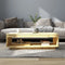 vidaXL - Salontafel - 110x50x33,5 - cm - massief - vurenhout